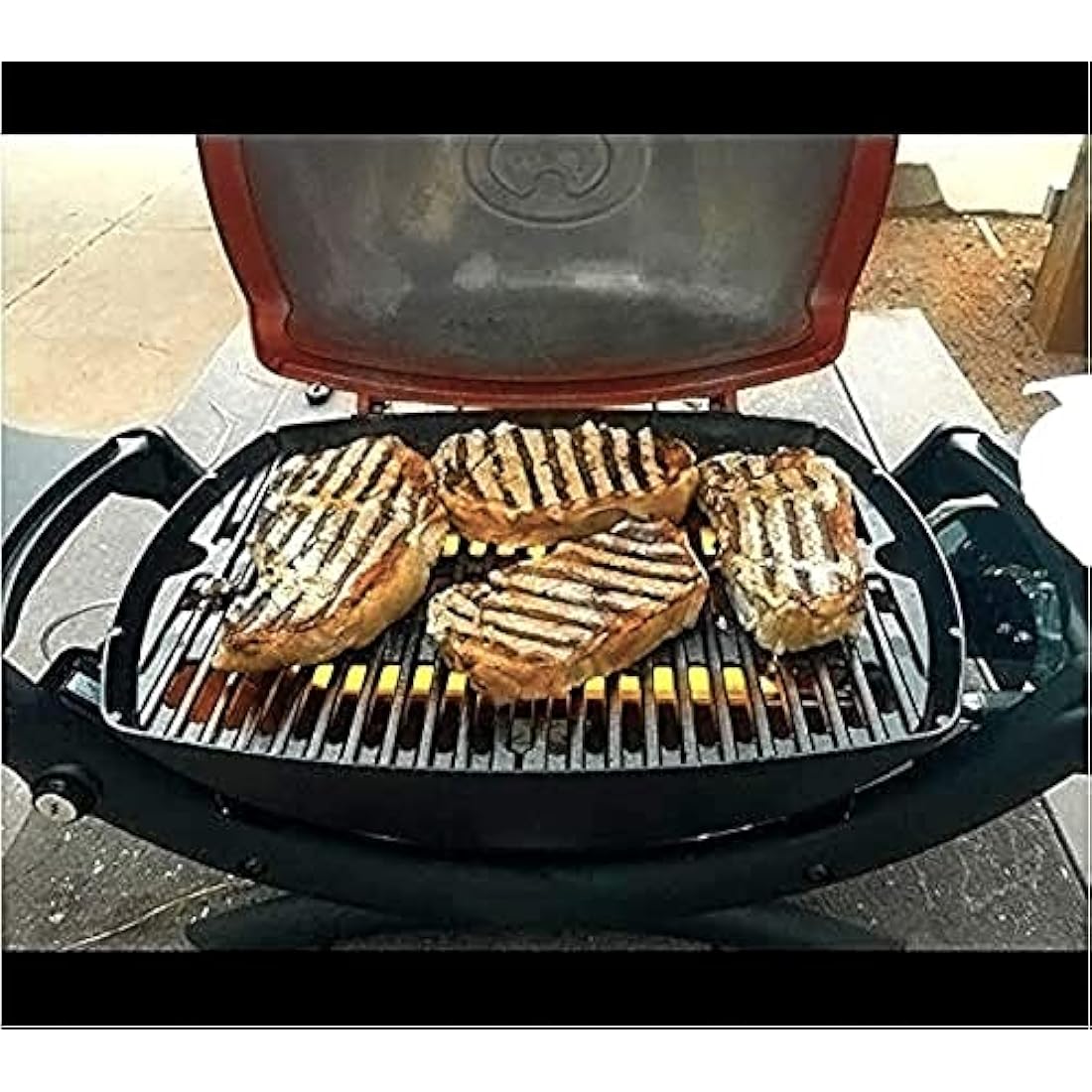 GFTIME Cast Iron Cooking Grates for Weber Q300 Q3200 Series Grills, 2-Pack