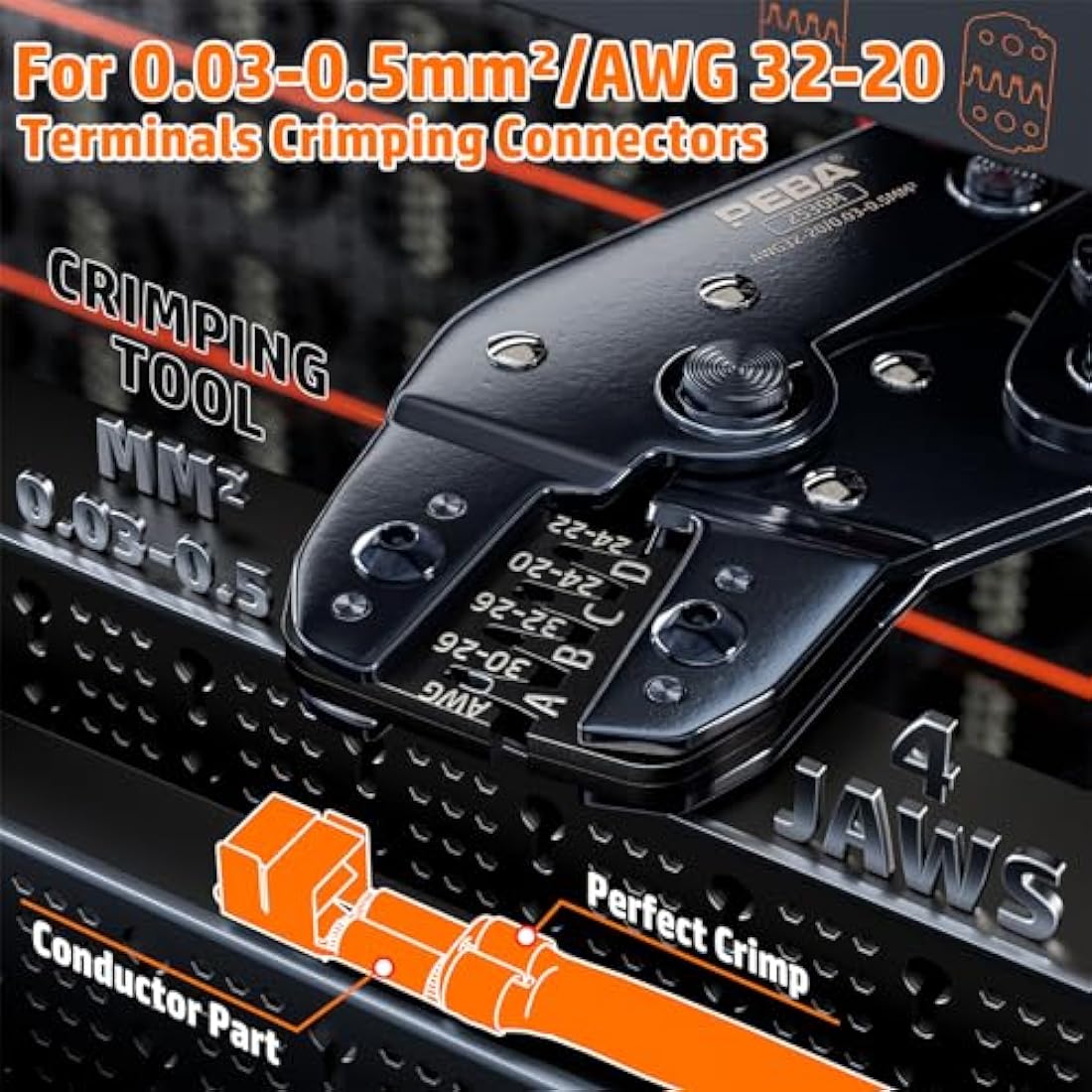 PEBA Crimping Tool Kit | 24 Types JST & Dupont Connectors with Stripper