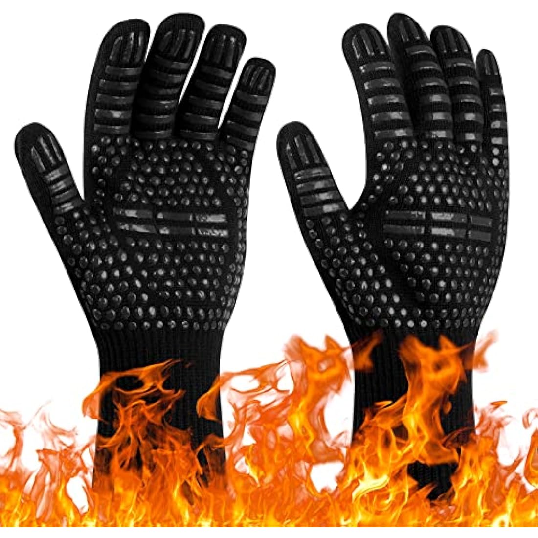Flintronic Heat Resistant Grill Gloves | 1472°F Fireproof Oven Mitts