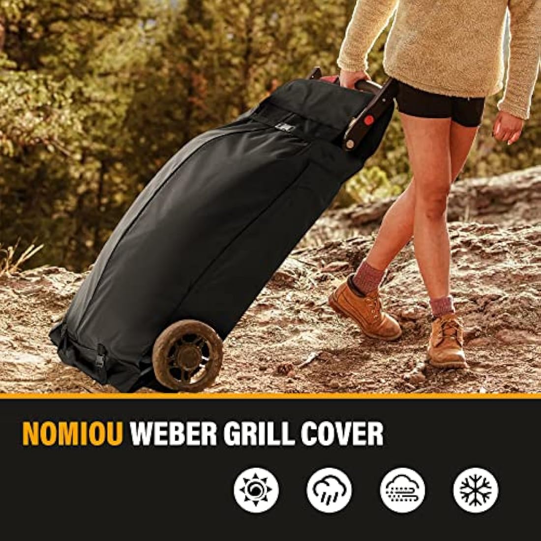 Jolof Store Grill Cover for Weber Traveler – Waterproof 600D Oxford Bag