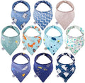Baby Bandana Dribble Bibs | 10-Pack Absorbent Cotton Bibs