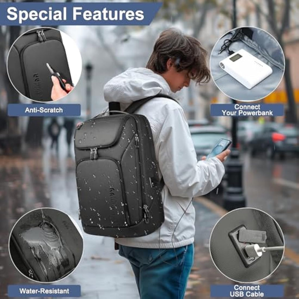Heroic Knight 17.3 Inch Laptop Backpack | USB Charging & Anti-Theft