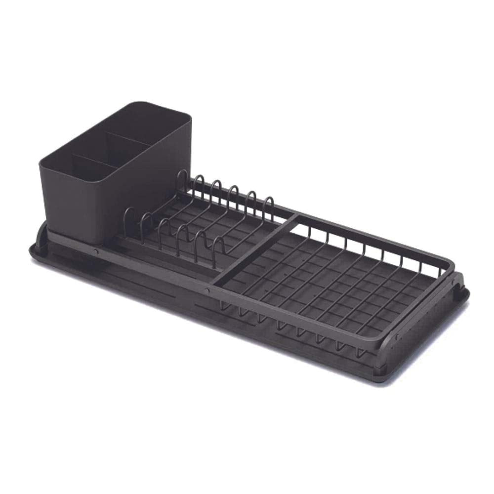 Brabantia Compact Dish Drying Rack | Aluminium with Drip Tray - Light Grey