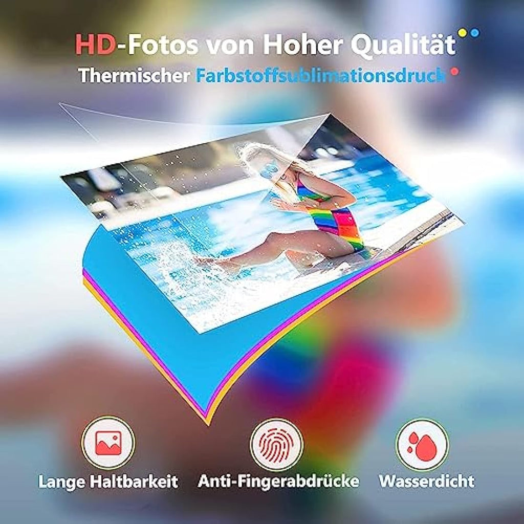 Liene Carta Fotografica 4x6 per Amber M100/M200 | 80 Fogli e 2 Cartucce