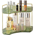 Baoswi 2-Tier Corner Makeup Organiser | Green Skincare & Perfume Shelf