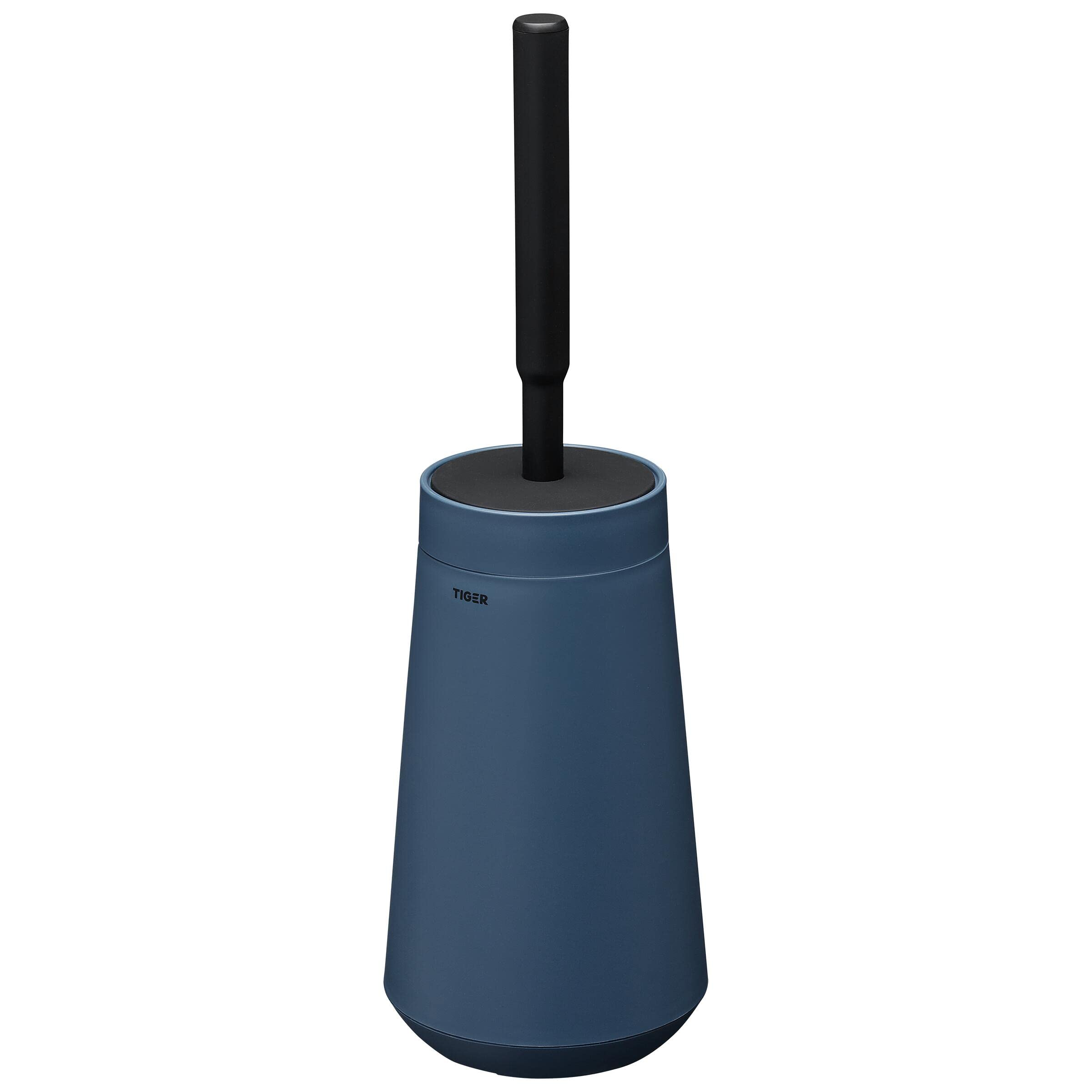 Tiger Tess Toilet Brush Holder with Flexible Swoop Brush – Blue/Black