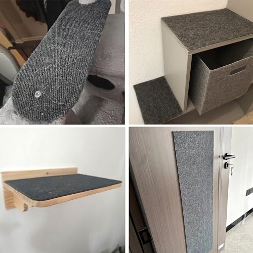 Trimmable Self-Adhesive Cat Scratching Carpet - Dark Gray
