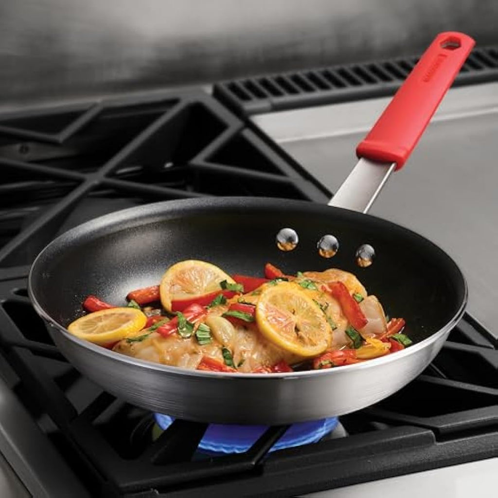 Tramontina Non-Stick Aluminium Frying Pan | Red Silicone Handle | 25 cm