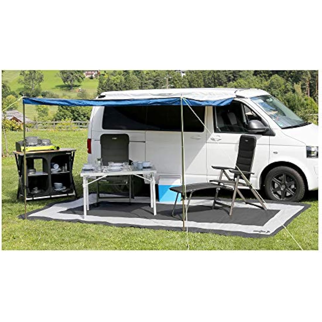 Brunner Balmat Premium Tent Carpet – Grey/White Camping Mat (2.5 x 5m)