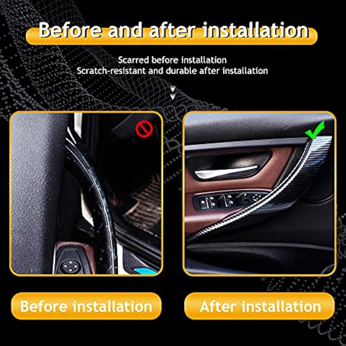 Jolof Store BMW F30 F31 F32 F33 Inner Door Handle – Carbon Fiber Front Left