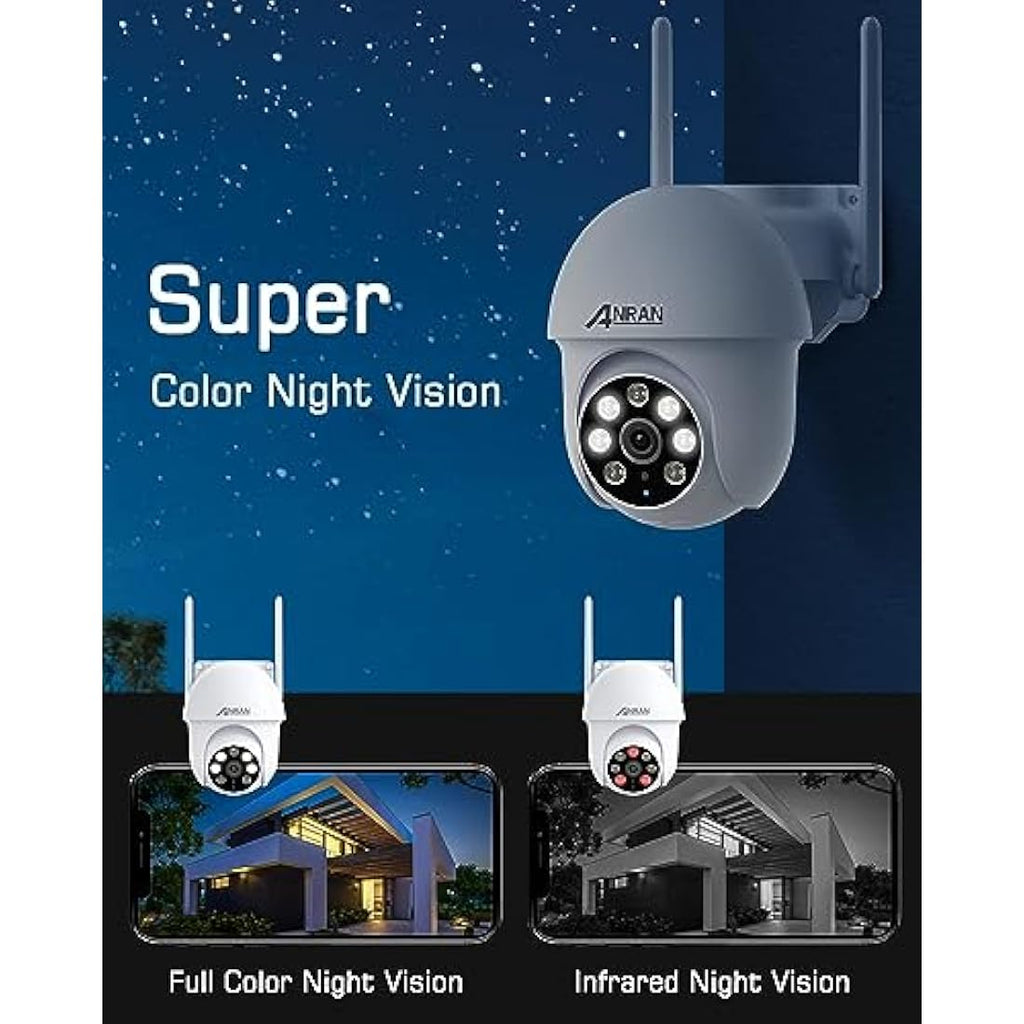 ANRAN 5MP Outdoor Security Camera | 360° Auto Tracking WiFi CCTV – P3 Max