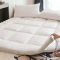 Jolof Store Double Mattress Topper - 10cm Thick Microfiber Quilted