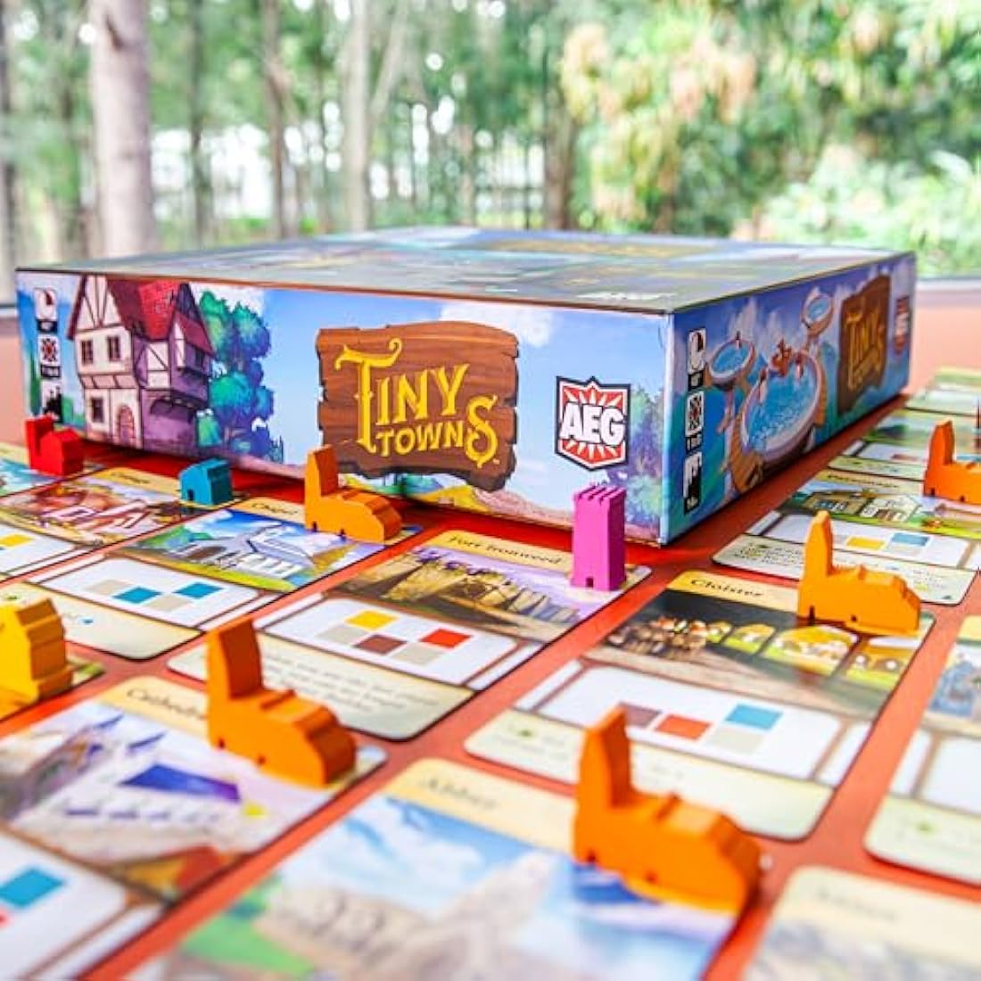 AEG Tiny Towns Board Game – Strategic Resource Management for 1-6 Players
