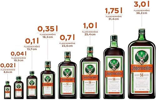 Jägermeister Herbal Liqueur – 24x2cl Miniature Pack – 35% ABV German Spirit