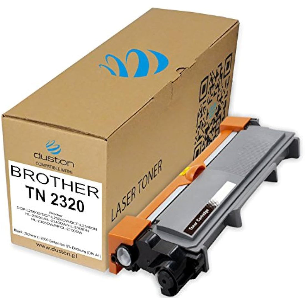 Duston 2x TN2320 Black Toner Compatible with Brother DCP-L2500D HL-2300D