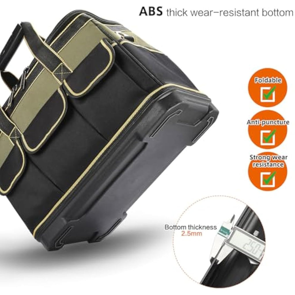 Noosverl Heavy Duty Tool Bag | Waterproof Oxford Storage Tote with Strap