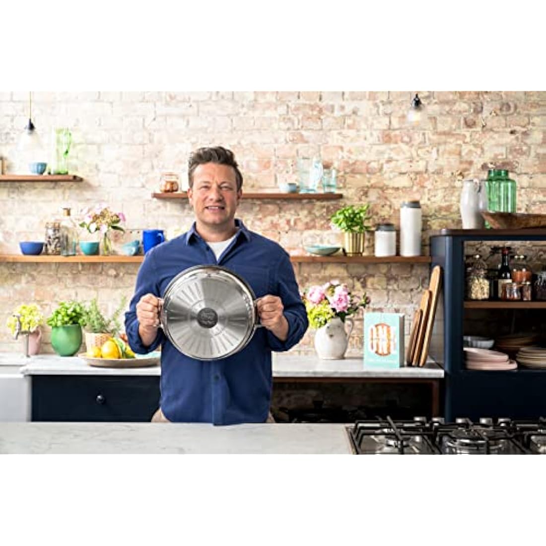 Tefal Jamie Oliver Cooks Classic 30cm Non-Stick Stainless Steel Shallow Pan