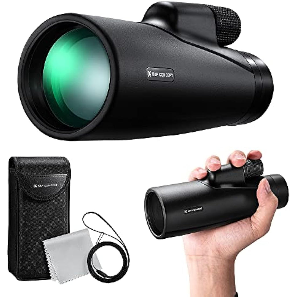 K&F Concept 12X50 HD Monocular | Waterproof BAK4 Prism Telescope