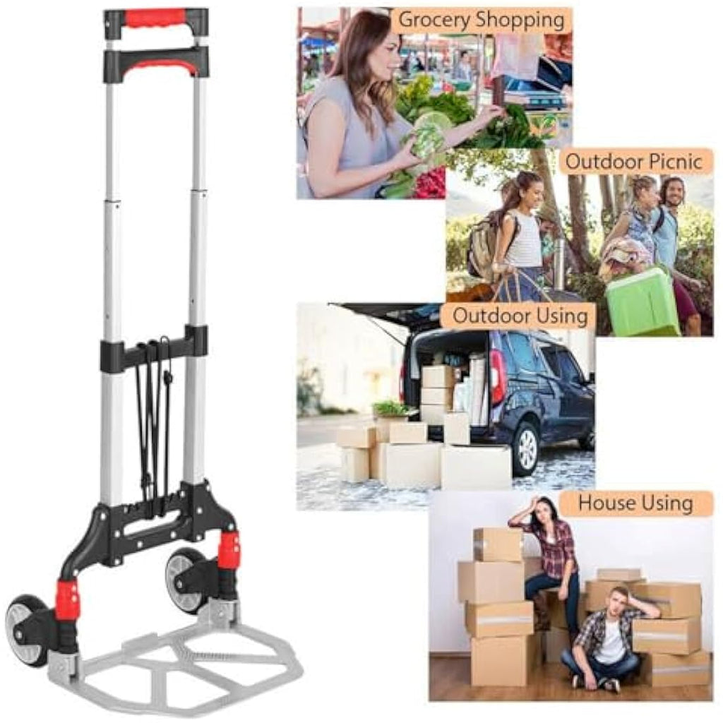 Jolof Store Heavy Duty Folding Hand Truck – 80kg Aluminium Trolley