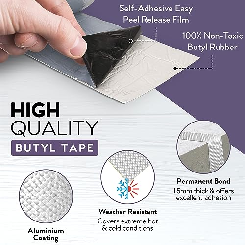 DIY Doctor Butyl Waterproof Tape – Aluminium Roof Sealant – 50mm x 5m