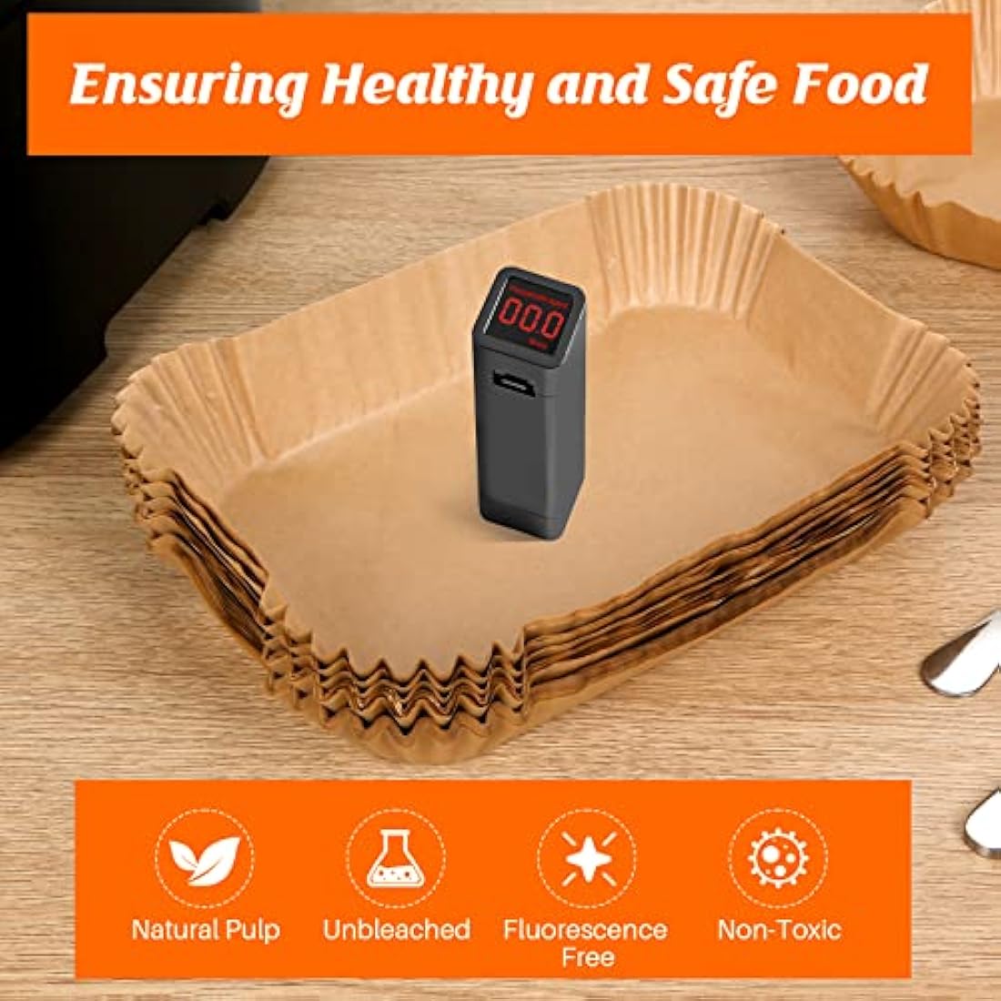 Jolof Store 120Pcs Air Fryer Liners for Ninja Dual Zone – Parchment Paper