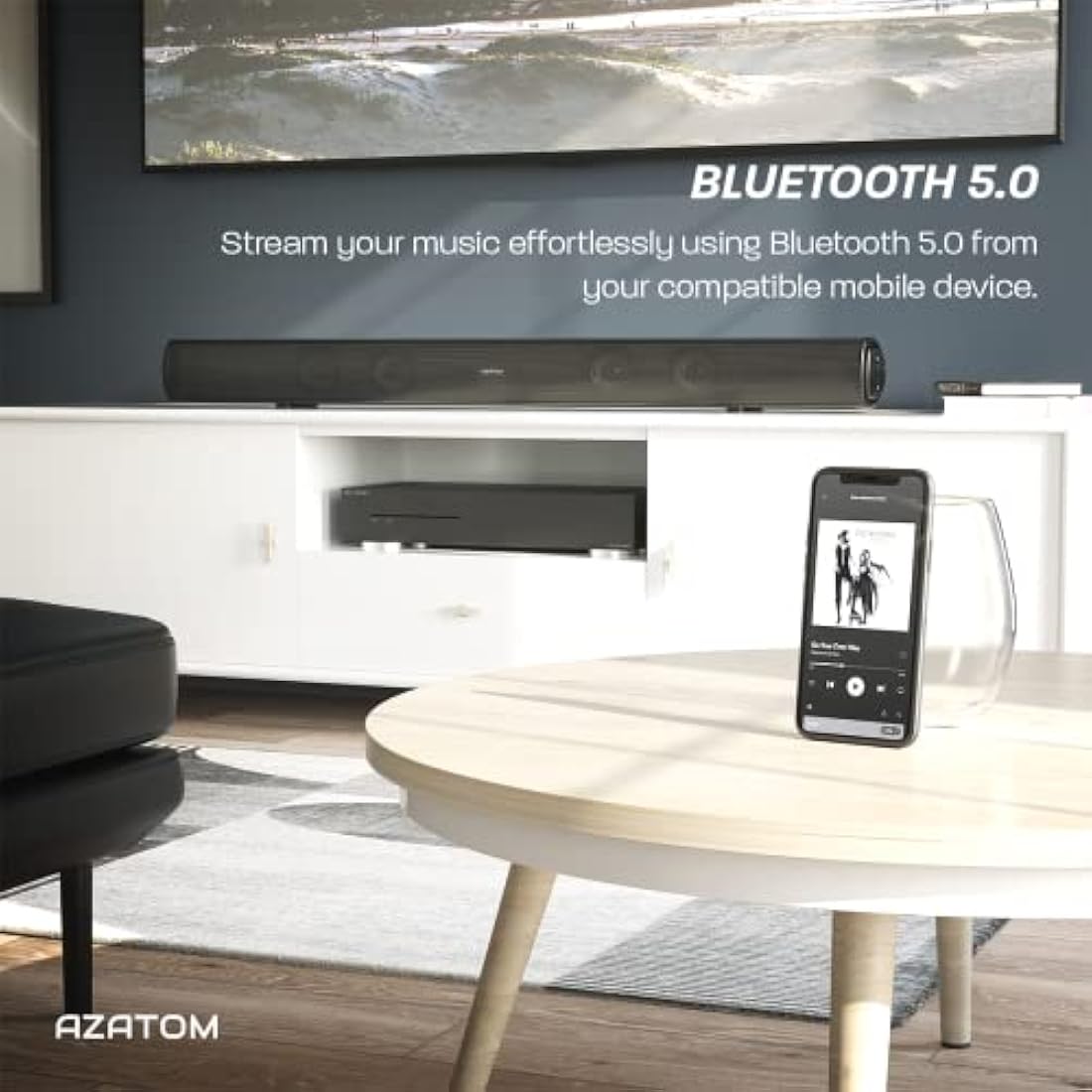 Azatom Studio Eclipse 180W Soundbar with Built-In Subwoofer & Bluetooth
