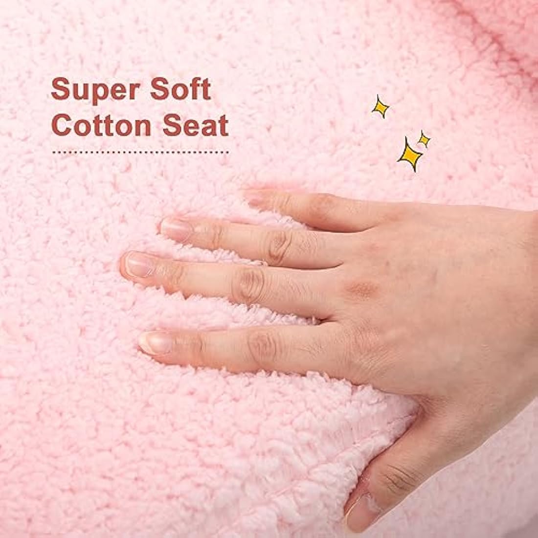 BEJOY Kids Sherpa Foam Chair – Ultra-Soft Toddler Reading Couch, Pink