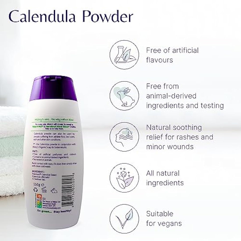 Mistry's Calendula Powder 150g | Natural Vegan Skin Relief for Rashes