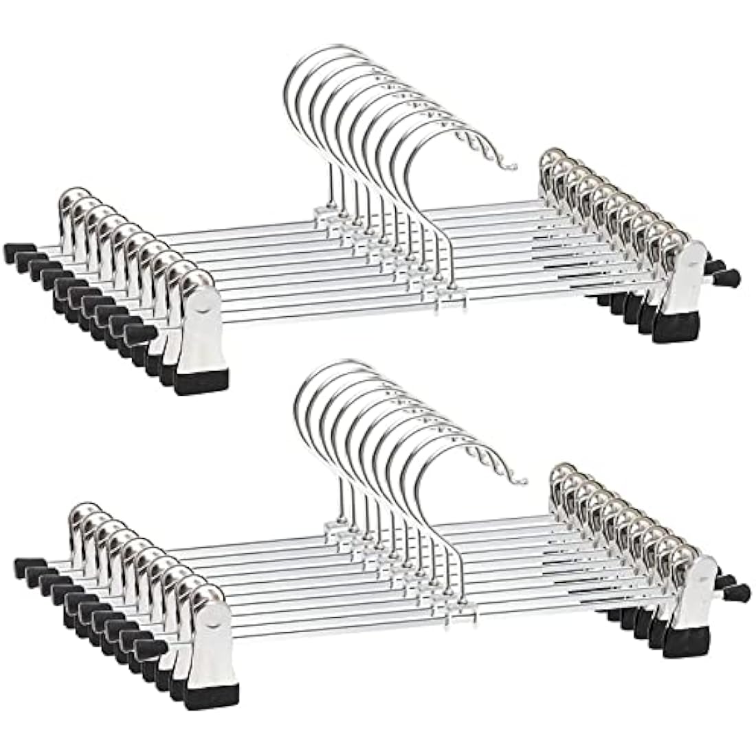 Jolof Store Metal Trouser Hangers - 20 Pack Space Saving Skirt Hangers