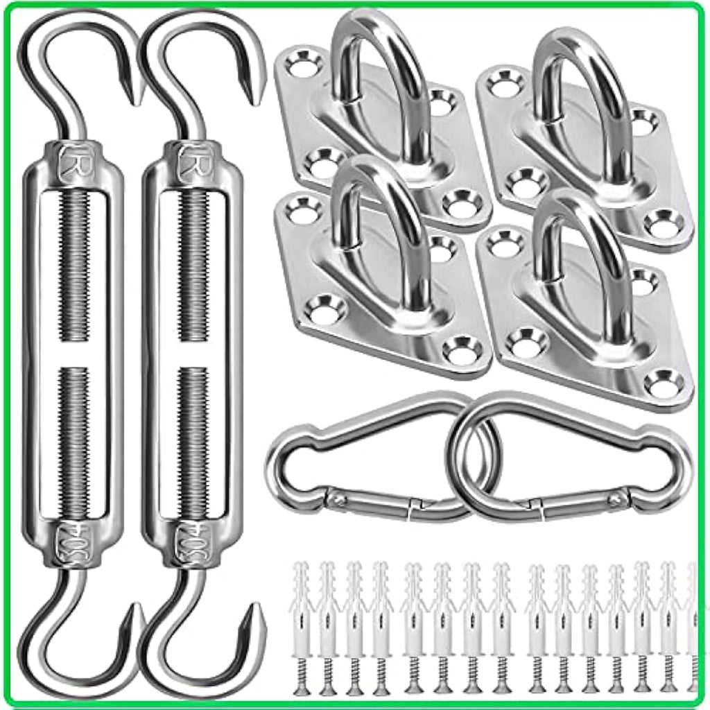 Sun Shade Sail Hardware Kit – M6 304 Stainless Steel Set