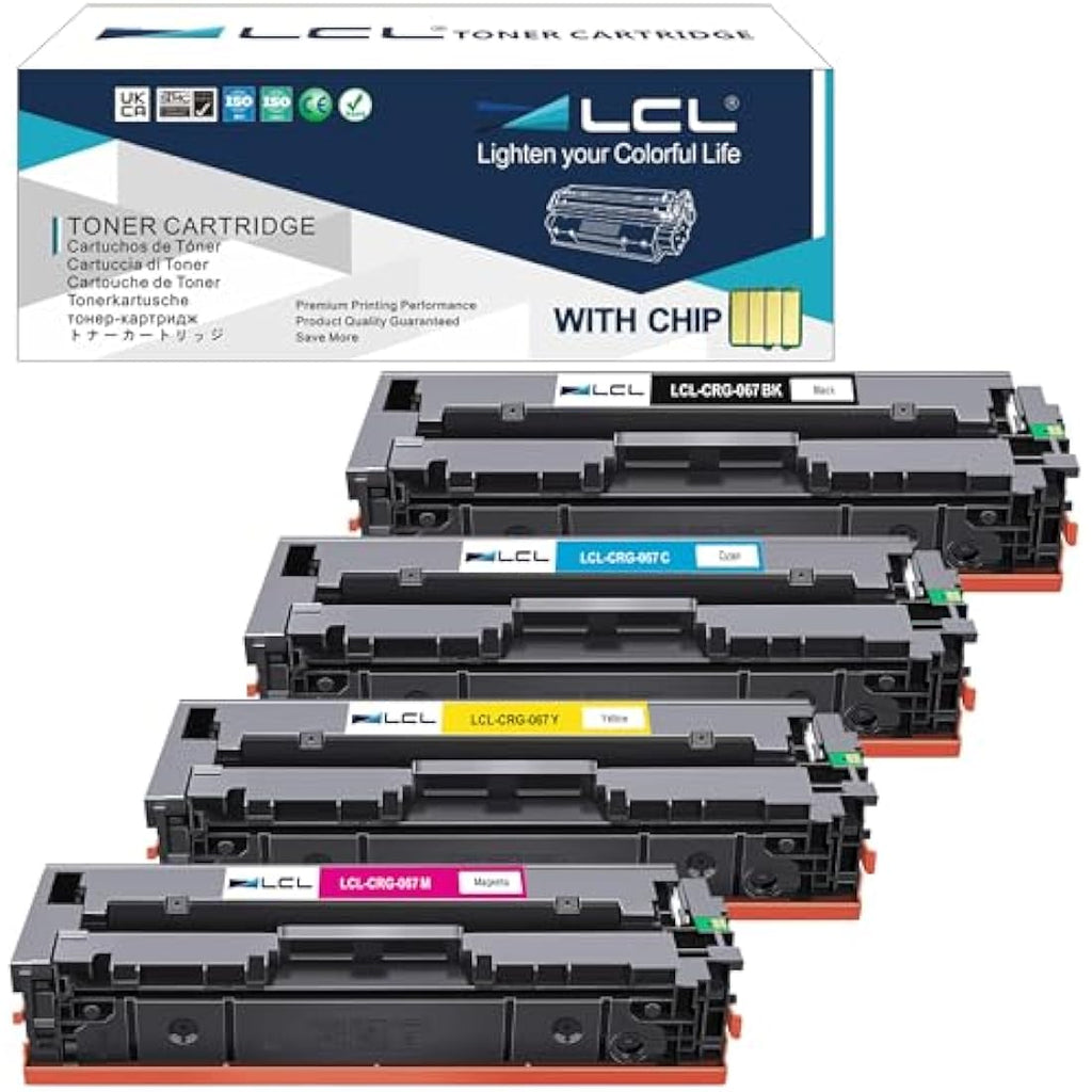 LCL 067 Toner Cartridge for Canon i-SENSYS LBP633Cdw MF657Cdw | 4-Pack