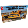 AMT Lowboy Trailer & Bulldozer 1:25 Scale Model Kit - Black (AMT1218)