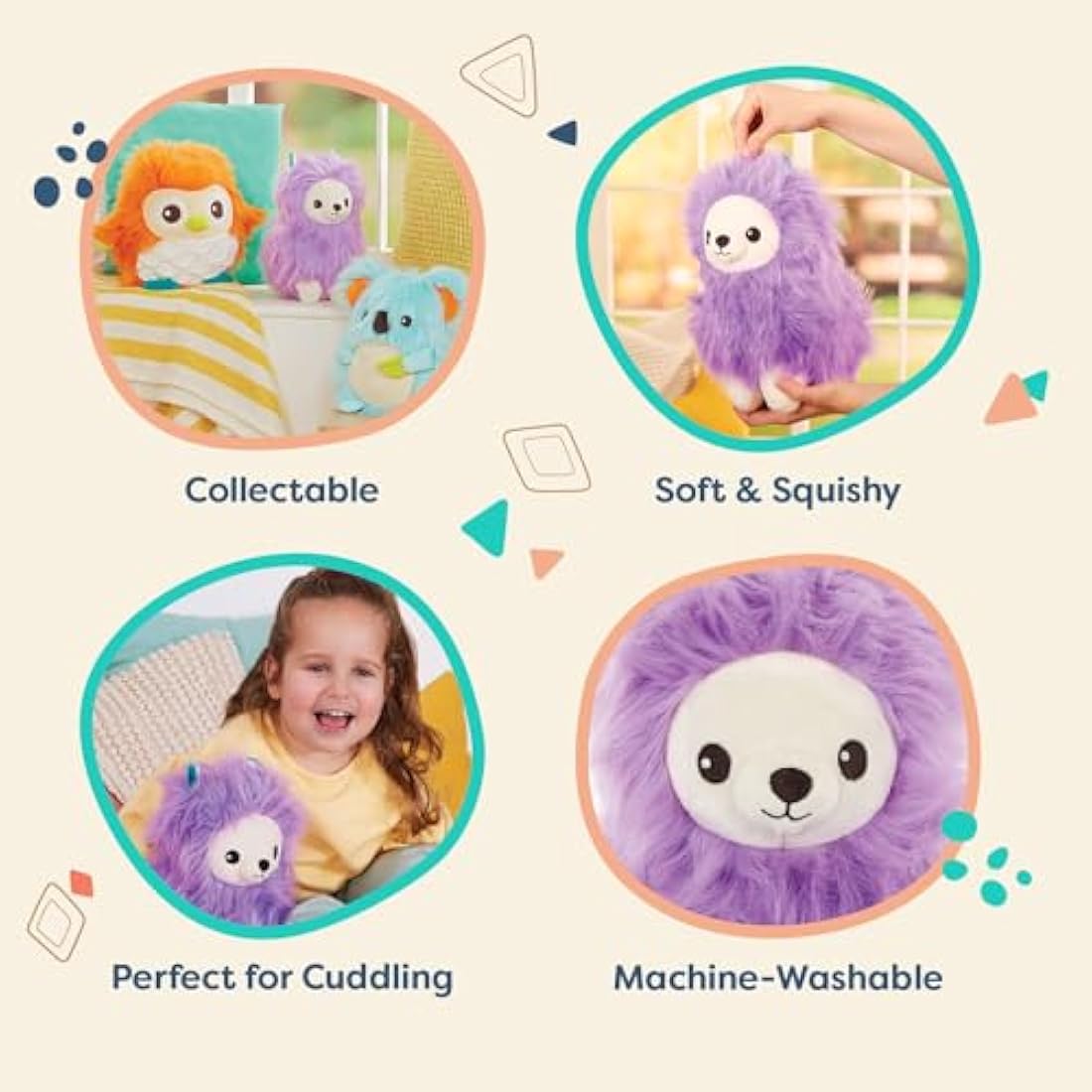 B. toys Lola Llama – Soft Fluffy Plush Stuffed Animal for Babies