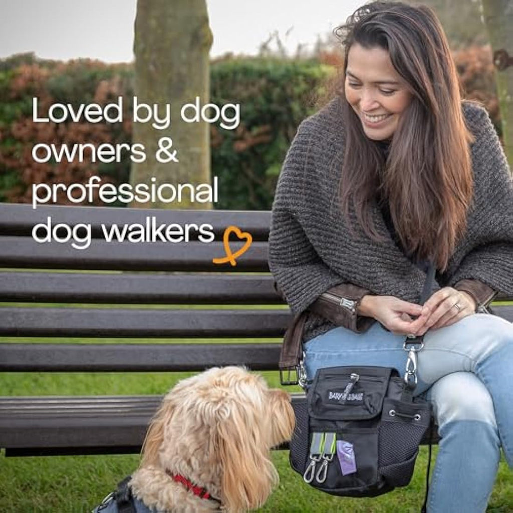 Barking Bags Original Dog Walking Bag – Waterproof Treat & Poop Bag Pouch
