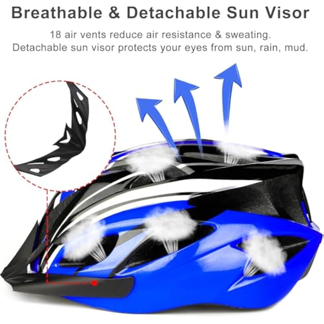 RaMokey Cycle Helmet | Lightweight Road & Mountain Bike Helmet (58-62cm)