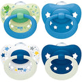 NUK Signature Glow-in-the-Dark Silicone Soothers | 18-36m | 4 Pack