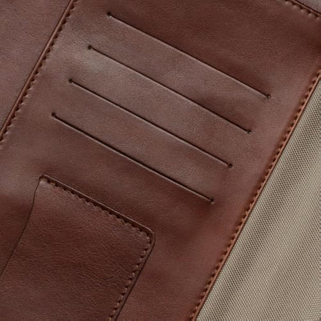 Maruse Italian Leather Portfolio – Zip-Around Laptop & iPad Folio, Brown