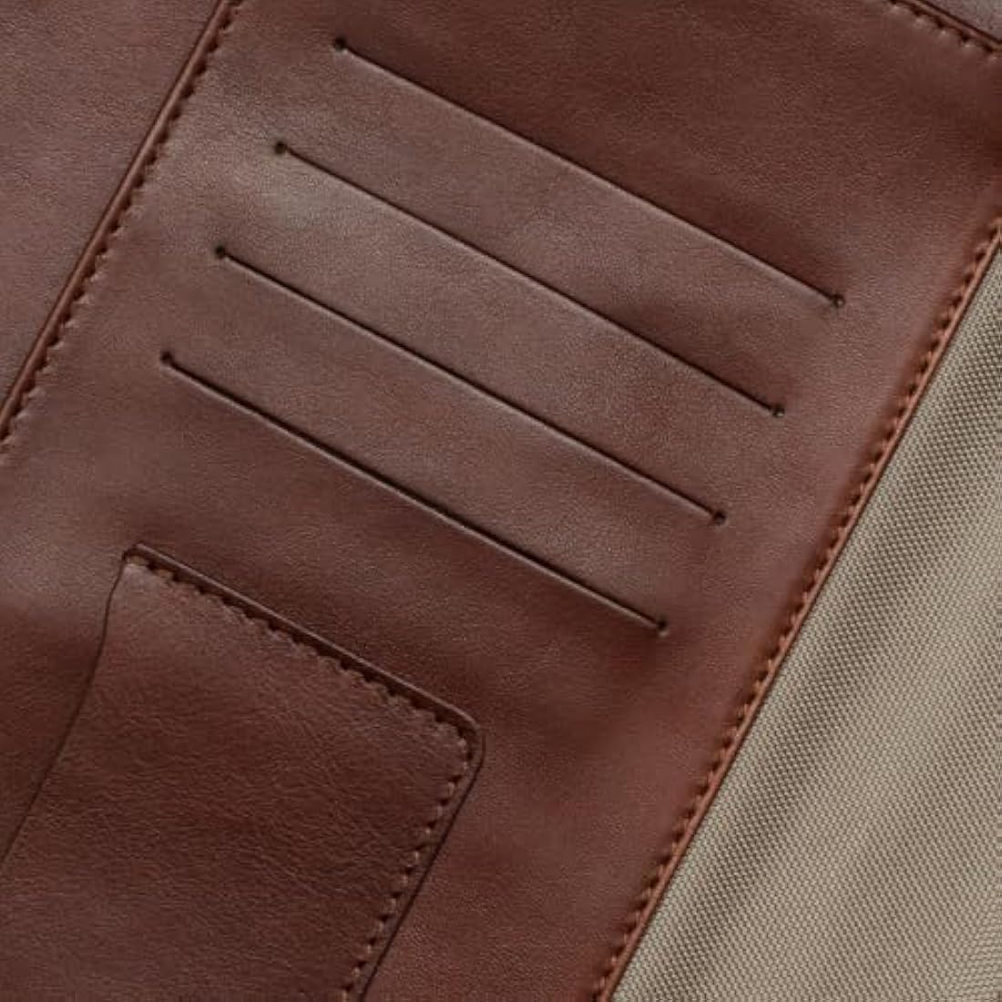 Maruse Italian Leather Portfolio – Zip-Around Laptop & iPad Folio, Brown