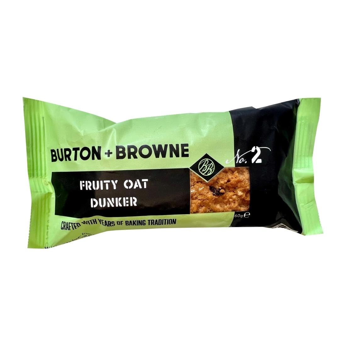 Burton & Browne Fruity Oat Dunker Biscuits - 60g Snacks (Pack of 24)