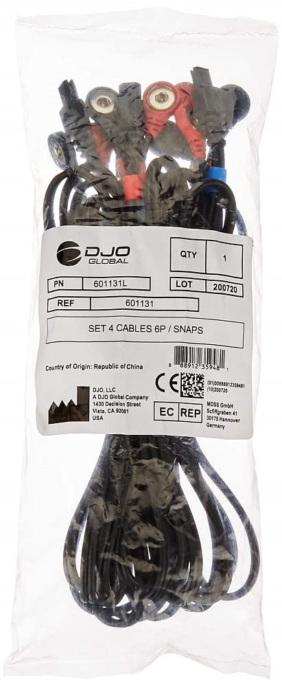 Compex 6P Snap Cables (Pack of 4) – Muscle Stimulator Electrode Wires
