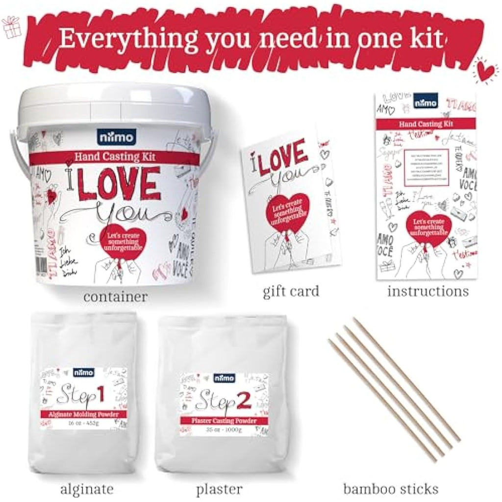 Niimo Hand Casting Kit for Couples – Skin-Safe DIY Plaster Moulding Kit