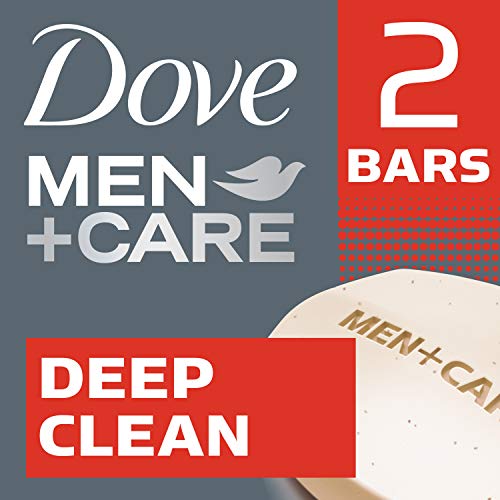 Dove Men+Care Deep Clean Body and Face Bar - Moisturizing Soap, 2 Pack