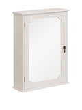 Premier Housewares Marcella Mirrored Wall Cabinet – Ivory MDF Storage