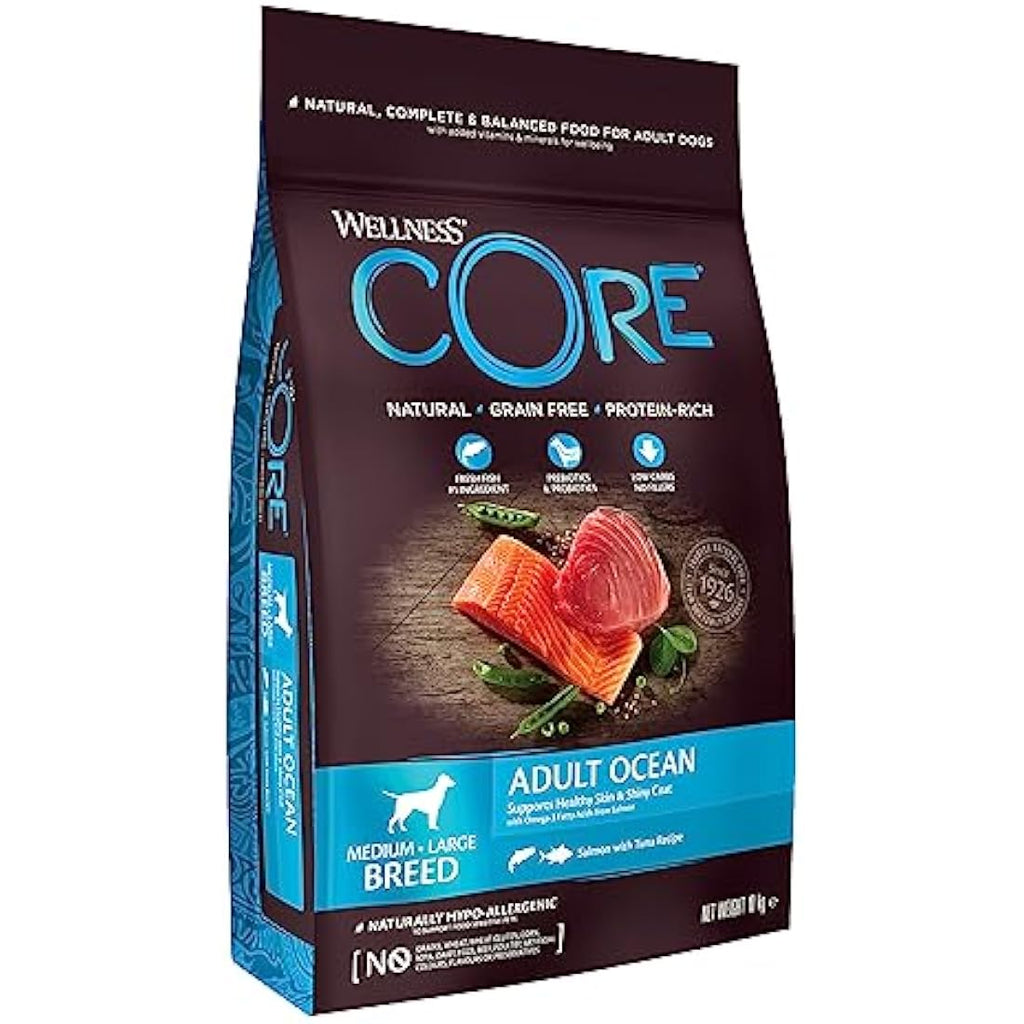 Wellness CORE Adult Ocean Salmon & Tuna Grain-Free Dog Food - 10kg