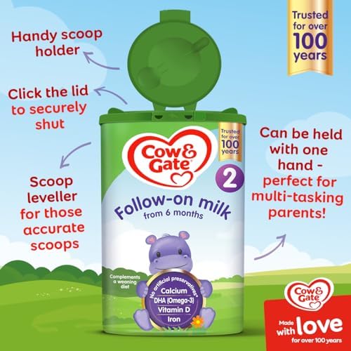 Cow & Gate 2 Follow On Baby Milk Formula, 6-12 Months, 800g (Pack of 6)