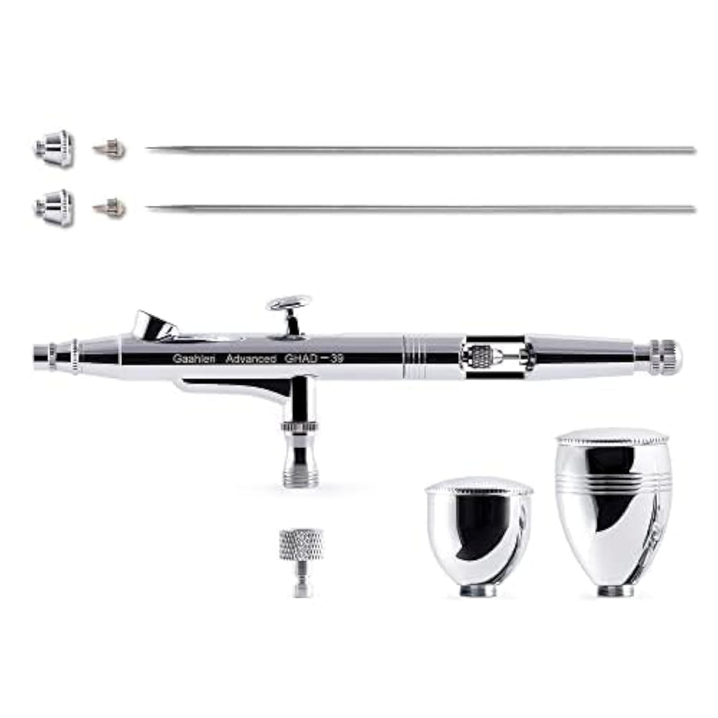 Gaahleri Dual-Action Gravity Airbrush Kit – 0.35/0.5mm Nozzle & 2 Cups