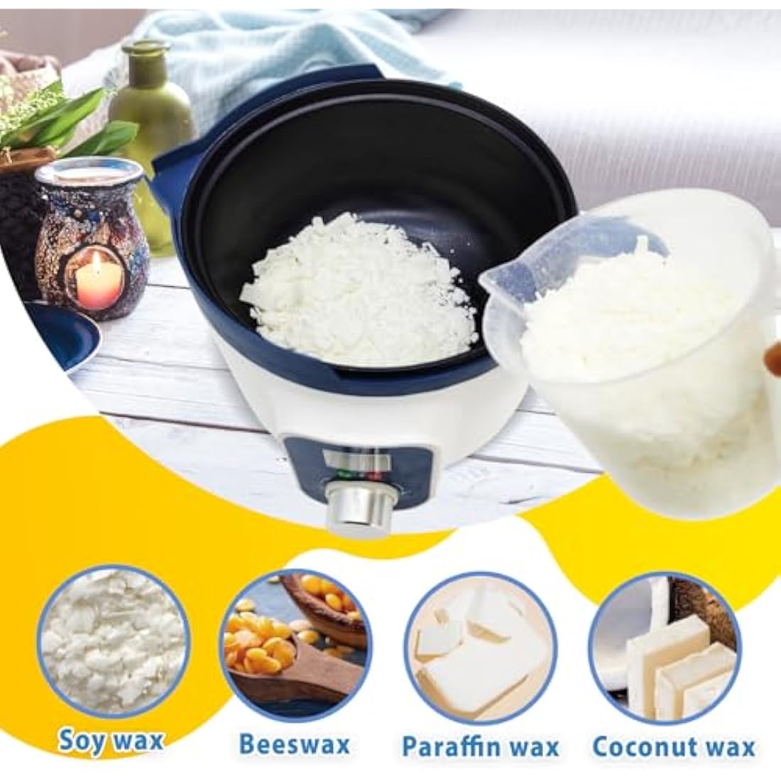 KQU Electric Wax Melter – Digital Candle Making Pot with Non-Stick Spout
