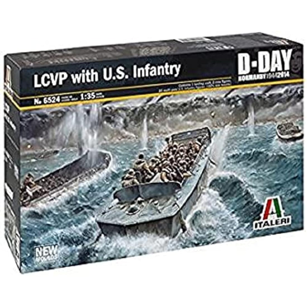 Italeri 1:35 LCVP with US Infantry Plastic Model Kit – Military Scale