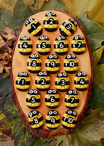 Yellow Door Honey Bee Number Stones – Early Maths Counting Toys 1-10