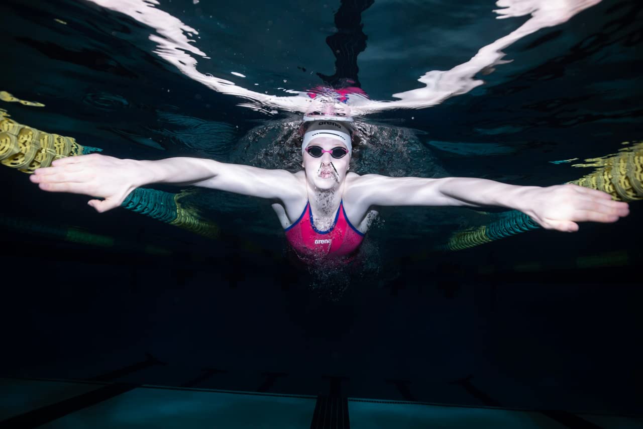 Arena 3D Soft USA Racing Swim Cap | 100% Silicone Hydrodynamic White